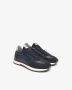 Nerogiardini Blauwe Leren en Suède Sneakers Blue Heren - Thumbnail 3