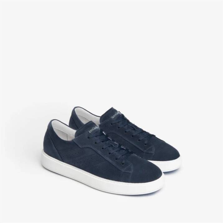 Nerogiardini Blauwe Suède Sneakers Blue Heren