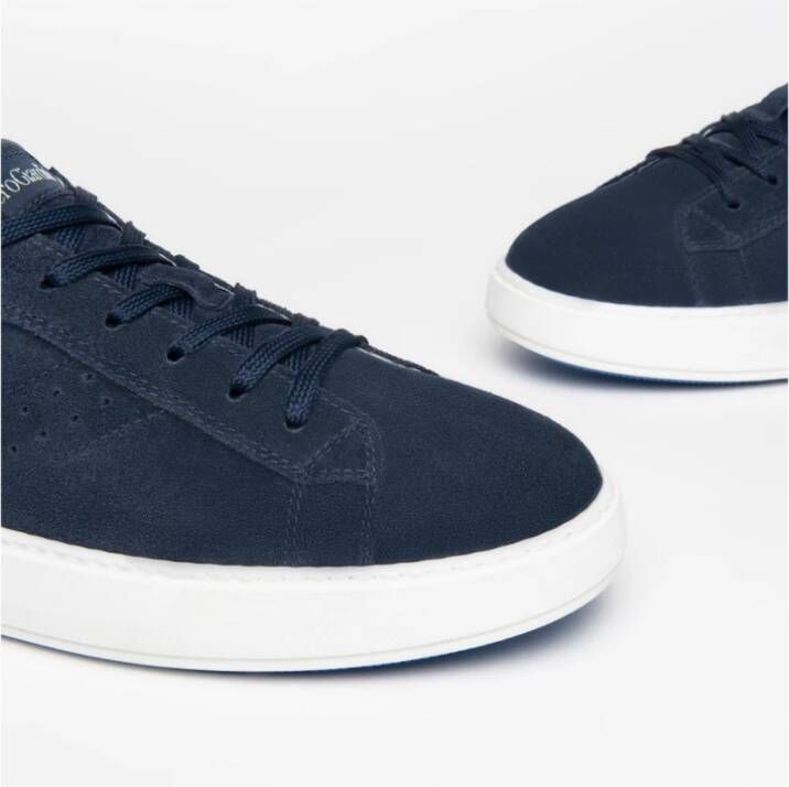 Nerogiardini Blauwe Suède Sneakers Blue Heren