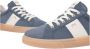 Nerogiardini Blauwe suède sneakers met gouden en witte details - Thumbnail 2