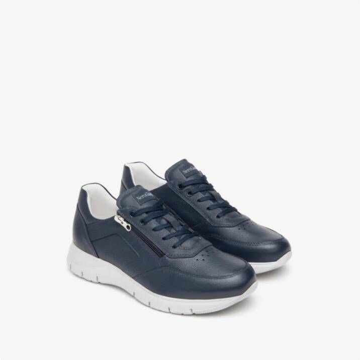 Nerogiardini Blauwe Zip Sneakers Blue Heren