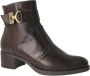 Nerogiardini Leren Enkellaarzen Elegant Kwaliteit Stijl Brown Dames - Thumbnail 5
