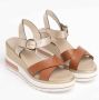 Nerogiardini Bruin Leren Sandalen Stijlvol Comfortabel Ontwerp Multicolor Dames - Thumbnail 5