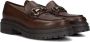 Nerogiardini Leren Mocassins met Metalen Klem Brown Dames - Thumbnail 8