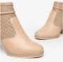 Nerogiardini Leren Enkellaarsjes met Ritssluiting voor Dames Beige Dames - Thumbnail 9
