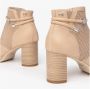 Nerogiardini Leren Enkellaarsjes met Ritssluiting voor Dames Beige Dames - Thumbnail 10