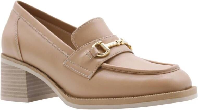 Nerogiardini Elegant Chapman Moccasin Heels Brown Dames