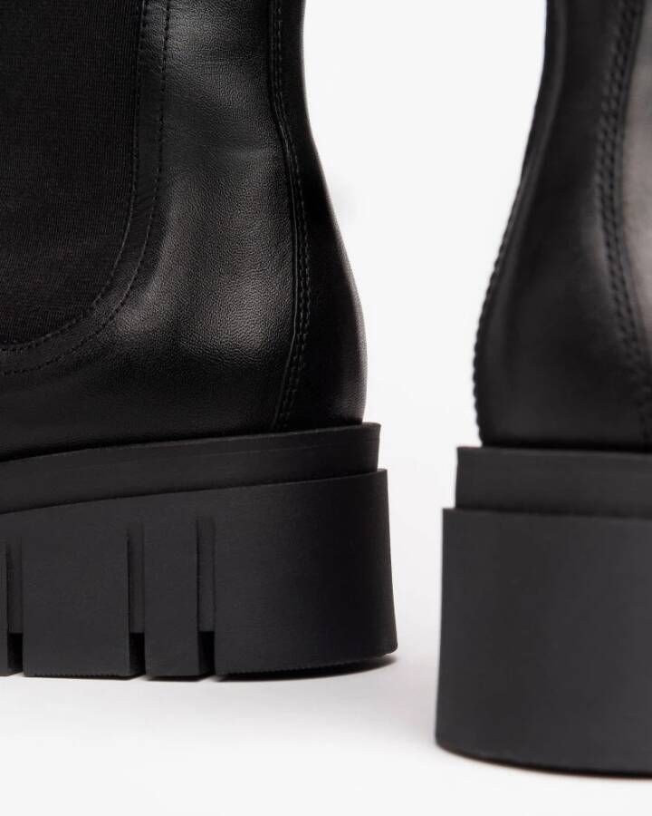 Nerogiardini Chelsea leren enkellaarzen met platform