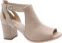 Nerogiardini Beige Leren Enkellaarzen met 7cm Hak Beige Dames - Thumbnail 28