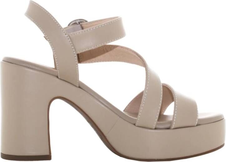 Nerogiardini Dames Hoge Hak Sandalen Beige Dames