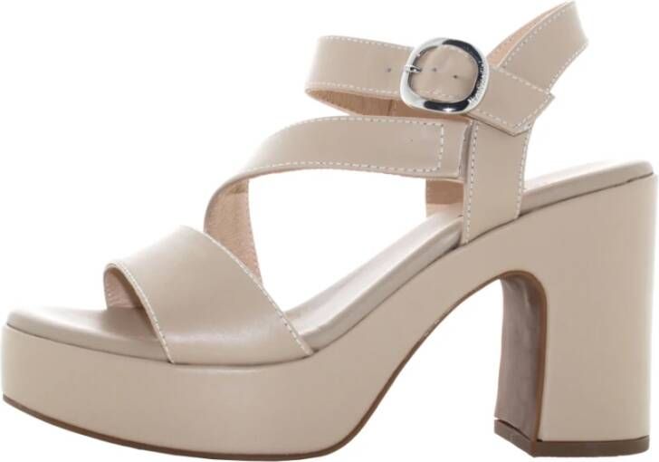 Nerogiardini Dames Hoge Hak Sandalen Beige Dames
