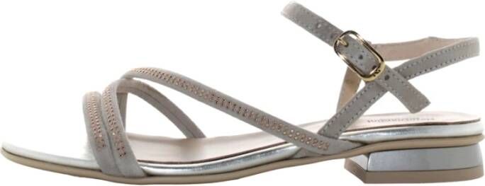 Nerogiardini Dames Lage Sandalen Gray Dames