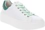 Nerogiardini Groene Leren Sneakers met Strass Detail White Dames - Thumbnail 3