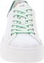 Nerogiardini Groene Leren Sneakers met Strass Detail White Dames - Thumbnail 4