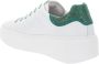 Nerogiardini Groene Leren Sneakers met Strass Detail White Dames - Thumbnail 7