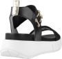 Nerogiardini Casual Zwarte Leren Dames Sandalen Black Dames - Thumbnail 9