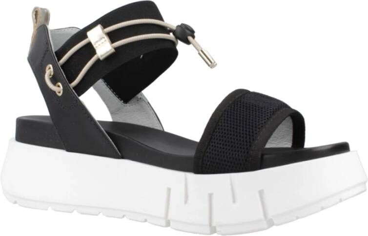 Nerogiardini Plateau Sandalen voor Vrouwen Black Dames