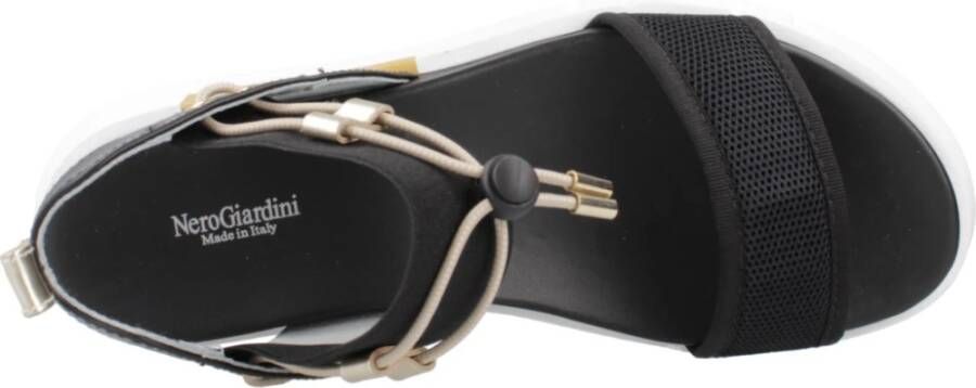 Nerogiardini Plateau Sandalen voor Vrouwen Black Dames