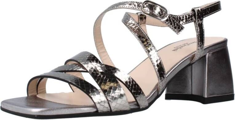 Nerogiardini Hoge hak sandalen met bandjes Gray Dames