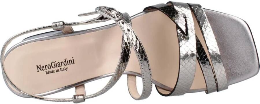 Nerogiardini Hoge hak sandalen met bandjes Gray Dames