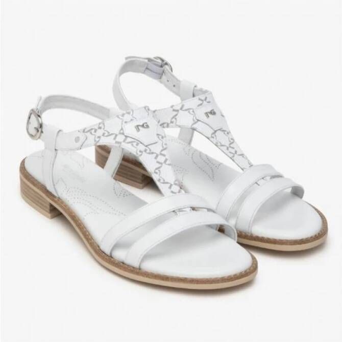 Nerogiardini Flat Sandals White Dames