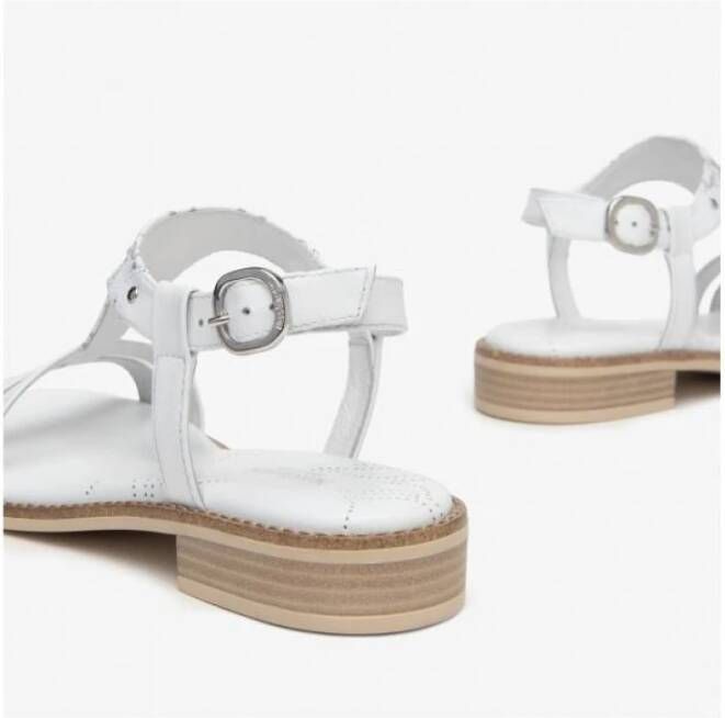 Nerogiardini Flat Sandals White Dames