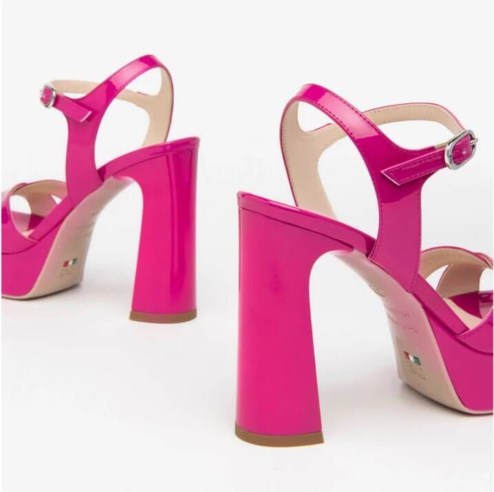 Nerogiardini Patent Sandaal in Fuchsia Kleur Pink Dames