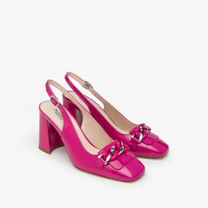 Nerogiardini Fuchsia Patent Slingback Sandalen Pink Dames