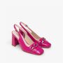 Nerogiardini Fuchsia Patent Slingback Sandalen Pink Dames - Thumbnail 17