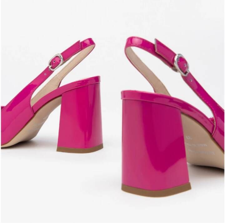 Nerogiardini Fuchsia Patent Slingback Sandalen Pink Dames