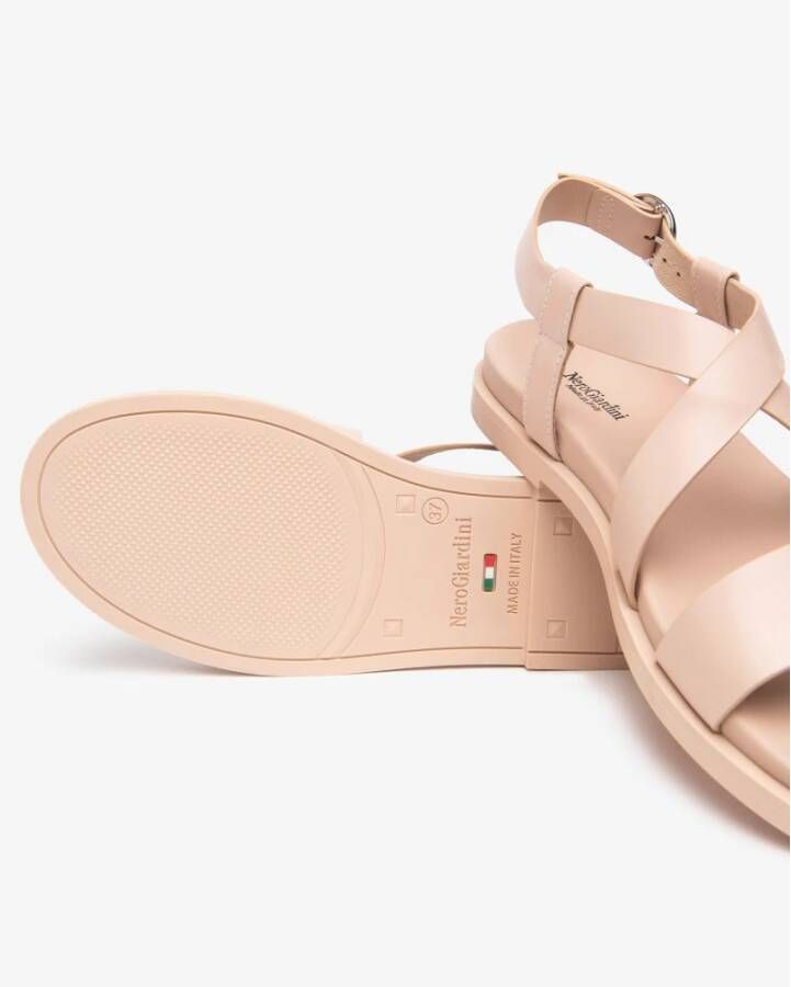 Nerogiardini Gekruiste band leren sandalen
