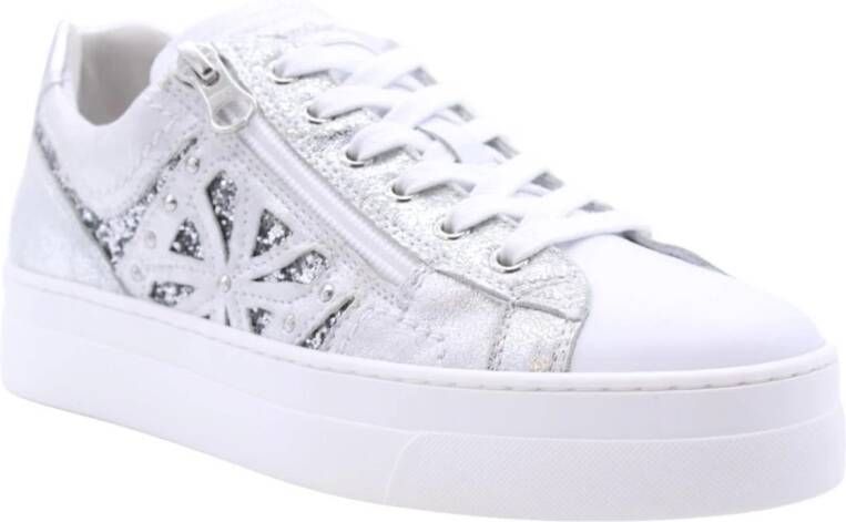 Nero Giardini 409930 Lage sneakers Leren Sneaker Dames Zilver - Foto 4