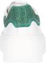 Nerogiardini Groene Leren Sneakers met Strass Detail White Dames - Thumbnail 10