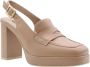 Nerogiardini Leren Hoge Hakken met Gesp Sluiting Beige Dames - Thumbnail 5