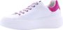 Nerogiardini Witte Leren Sneakers met Fuchsia Inzet White Dames - Thumbnail 5