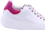 Nerogiardini Witte Leren Sneakers met Fuchsia Inzet White Dames - Thumbnail 9