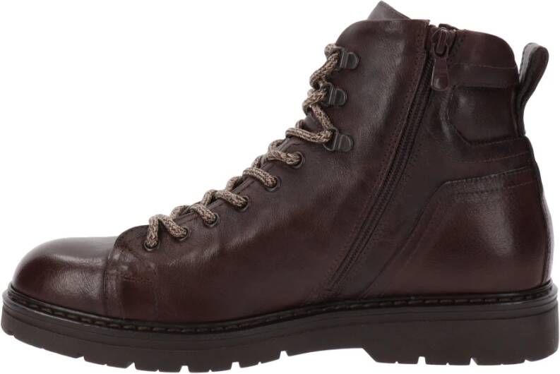 Nerogiardini Heren leren enkellaarzen Brown Heren