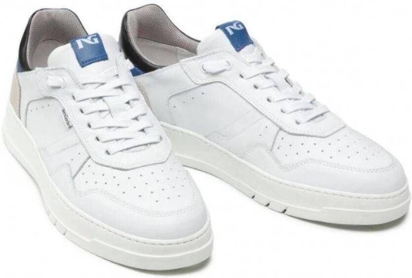 Nerogiardini Heren Leren Sneakers met Suède Inzetstukken