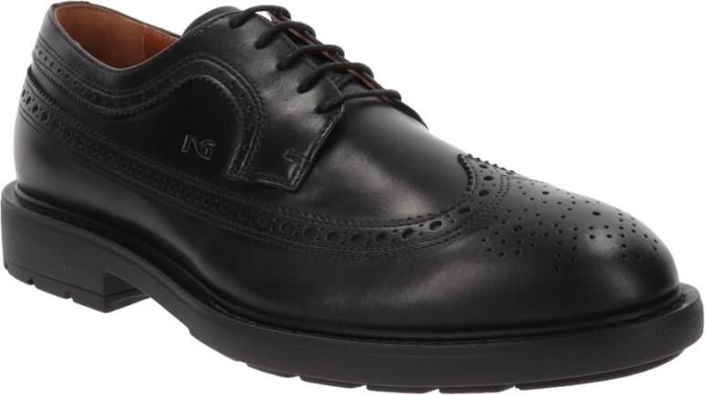 Nerogiardini Heren leren veterschoenen Black Heren