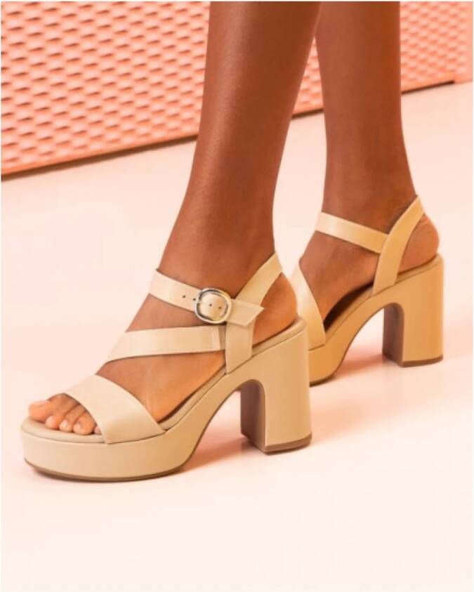 Nerogiardini High Heel Sandals Beige Dames