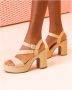 Nerogiardini High Heel Sandals Beige Dames - Thumbnail 6