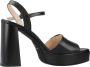 Nerogiardini Leren hoge hakken met gesp Beige Dames - Thumbnail 5