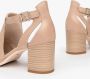 Nerogiardini Beige Leren Enkellaarzen met 7cm Hak Beige Dames - Thumbnail 39