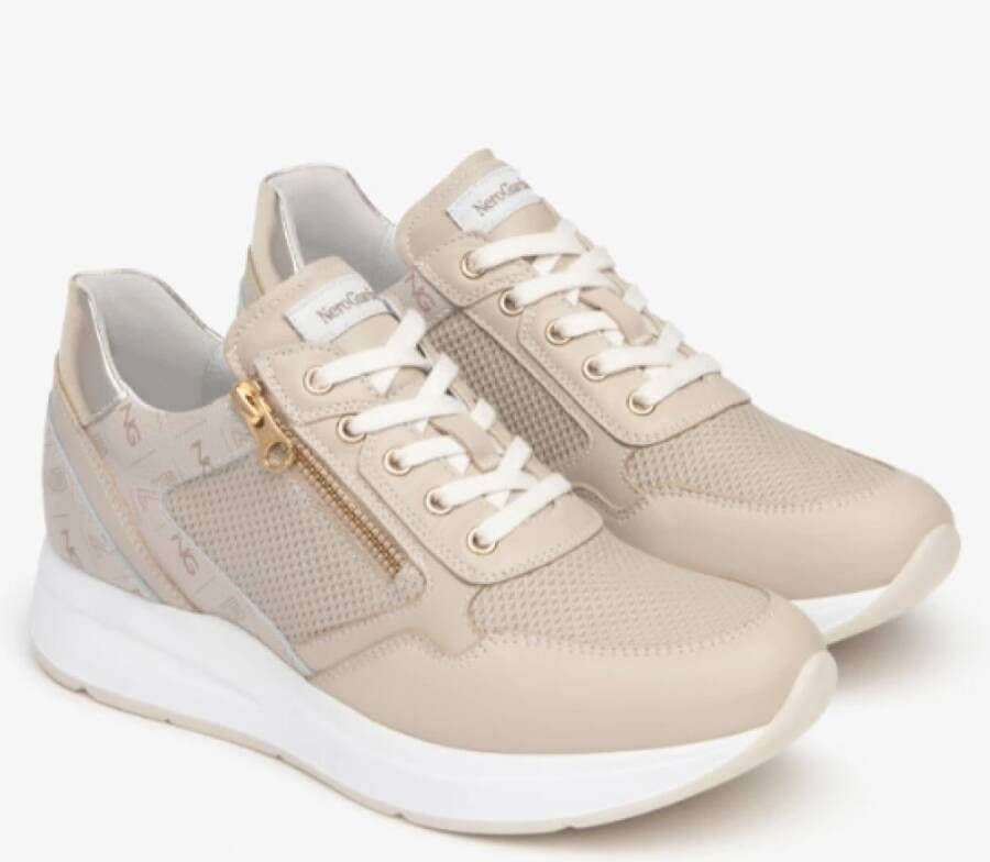 Nerogiardini Ivory Sneakers E409840D Stijlvol Ontwerp Beige Dames