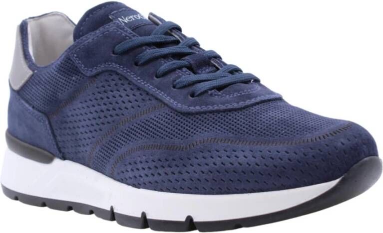 Nerogiardini Stijlvolle Justice Sneakers voor Mannen Blue Heren