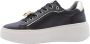 Nerogiardini Zwarte leren sneakers met gouden details Black Dames - Thumbnail 6