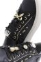 Nerogiardini Zwarte leren sneakers met gouden details Black Dames - Thumbnail 9