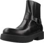 Nerogiardini Leren enkellaarsjes met logogespen Black Dames - Thumbnail 8