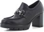 Nerogiardini Zwarte leren loafers met metalen klem Black Dames - Thumbnail 6