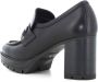 Nerogiardini Zwarte leren loafers met metalen klem Black Dames - Thumbnail 7